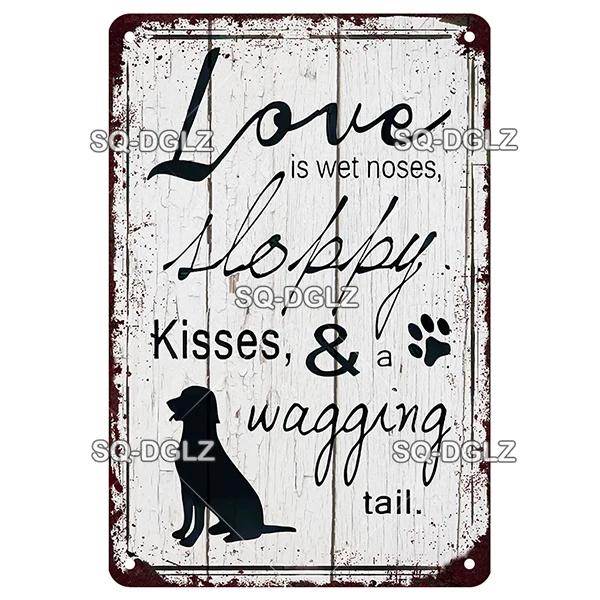 Warning Vintage Metal Sign Beware of Dog Tin Sign Shop Metal Plaque Decoration Plate Decor For Pub Bar Wall Decor Poster Gift