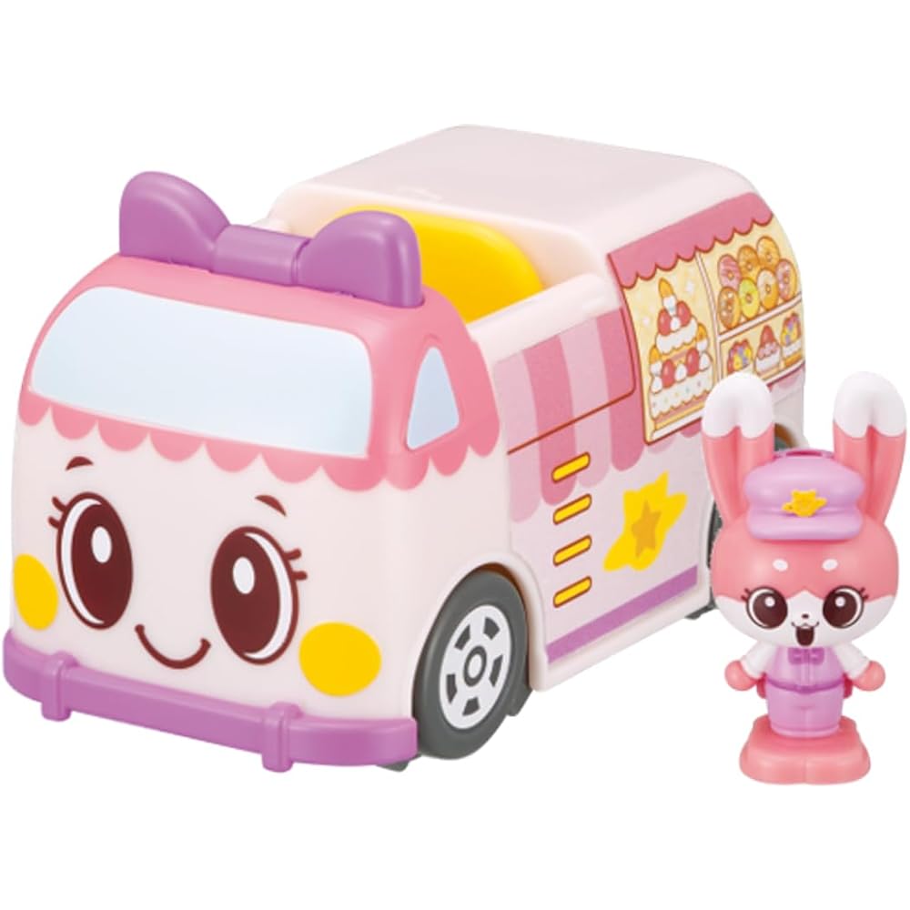 Takara Tomy Tomica Go! Go! Beep Beep Vehicle Set with Mimi and Kyurun Candy Kingdom Edition
