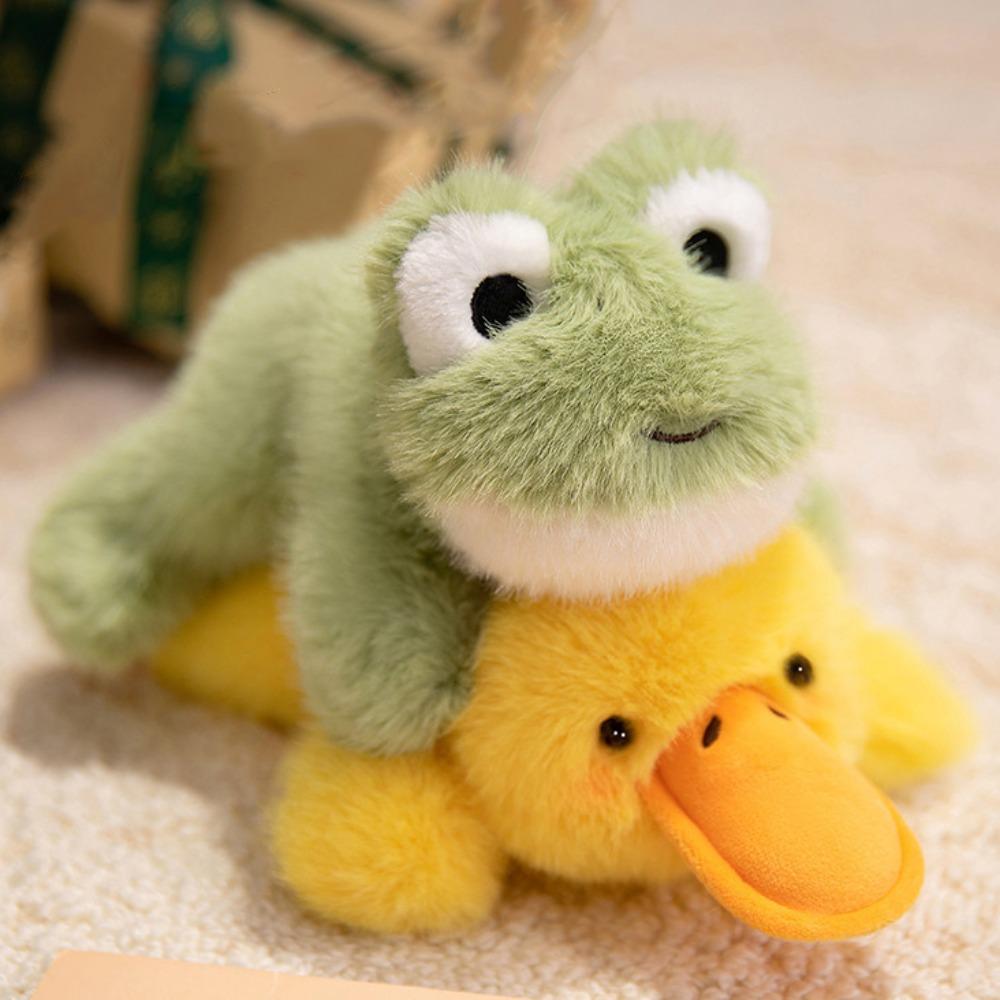 

Soft Plushie Horse Plush Toy Cow Funny Animal Plush Doll Little Duck Doll Accompany Appease frog