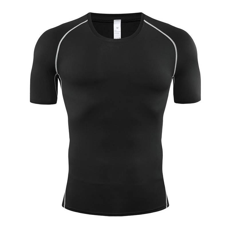 

Мужская спортивная футболка с коротким рукавом, быстросохнущая - Дышащий топ для бега и фитнеса XL