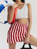 Minasu Terry Sweat Pantskirt_Red Stripe Addition