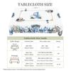 1 Piece Christmas Round And Rectangular Tablecloth, Various Sizes, Cute Snowman Blue Tablecloth, Christmas Patio Tablecloth Decoration, Suitable For D