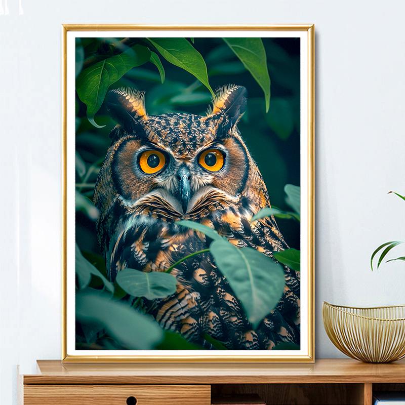5d DIY Diamond Painting Cross Stitch Cute Animal Owl Diamond Embroidery Mosaic Full Round Drill Home Decor
