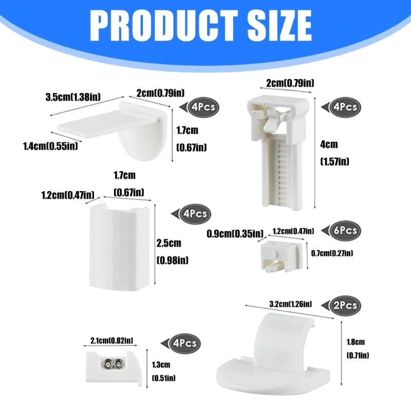 Plastic Blinds Fasteners Set Of 24 Easy Installation Tool Required Home Use