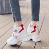 Thin Women's Thick Soled Sports and Leisure Shoes with Color Matching and Height Increasing Women's Vulcanized Shoes Sneakers