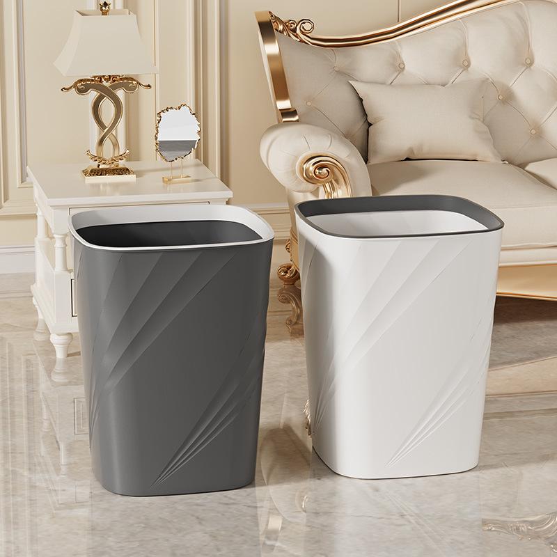 Large Capacity Lidless Trash Can for Home & Office - Suitable for Bathroom, Kitchen, Living Room
