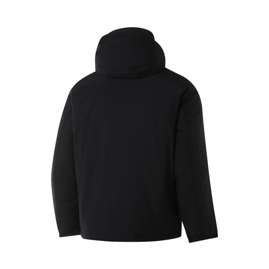 Li Ning Seria Kurtek Puchowych Hot Pot Ciepła na Podczerwień Z Kapturem Litera Wszechstronna Odporna na Zimno Casualowa Z Nadrukiem Zapinana na Zamek Zimowa Kurtka Puchowa Męska Kurtka AYMU223-1