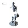 Desktop Sculpture 3D Printed Working Person Figurine with Briefcase, Modern Abstract Art Ornament Artistic Office Figure for Bookshelf Decor,