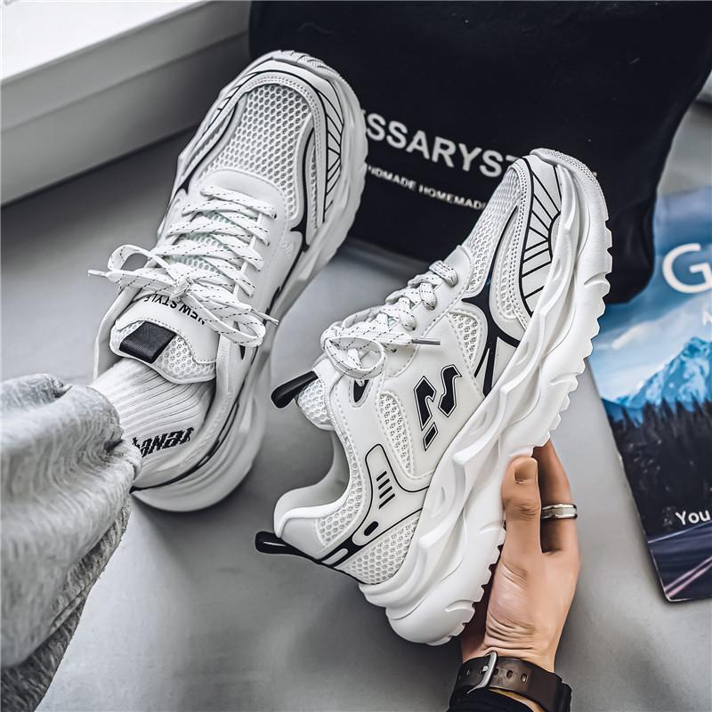 Men's Lightweight Running Shoes 2024 Autumn New Casual Shoes Men's Sports Shoes Internet Celebrity Tide Shoes Platform Dad Shoes