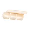 Homeglen Disposable 3-Compartment Corn Starch Food Containers