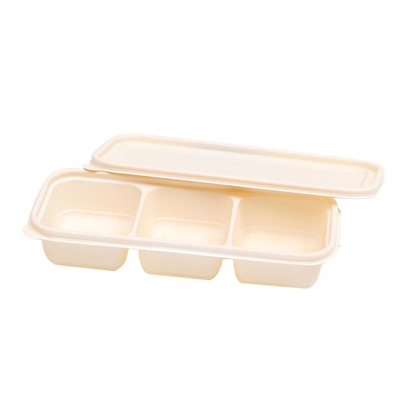 

Homeglen Disposable 3-Compartment Corn Starch Food Containers