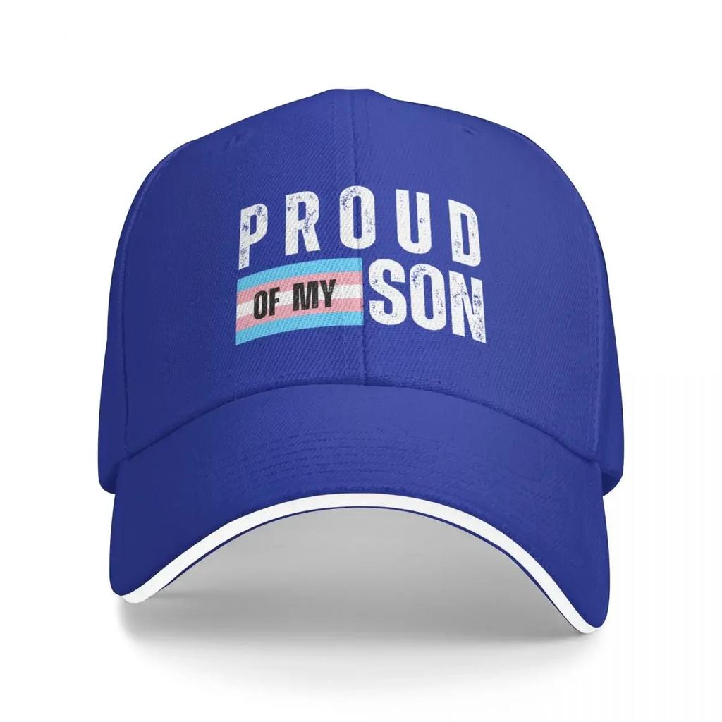 PROUD OF MY TRANSGENDER SON TRANSGENDER SON PRIDE TRANS FLAG PROUD PARENT Baseball Cap |-F-| Hats Woman Men's