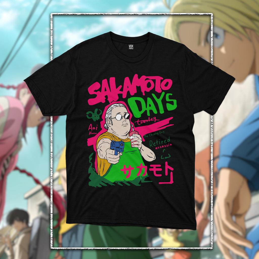 Sakamoto Days Grafik T-Shirt Herren Damen Oversized Y2k Anime Manga T-Shirt Hohe Qualität Lässig Schweres Baumwoll Lockere Kleidung T-Shirts