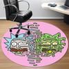 Tappeto Rotondo da Ufficio Rick e Morty, Antiscivolo, Morbido e Durevole, per Decorazione d'Interni, Perfetto per Ufficio, Bella Decorazione