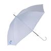 Pluvia Long Striped and 58cm Women's Umbrella, Scalloped, Sax,