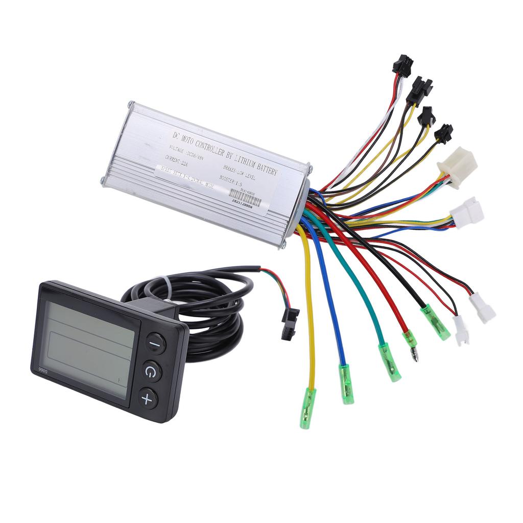 Electric Bike Motor Controller 22A Common Controller 36V 48V with LCD S866 Panel Thumb Throttle for