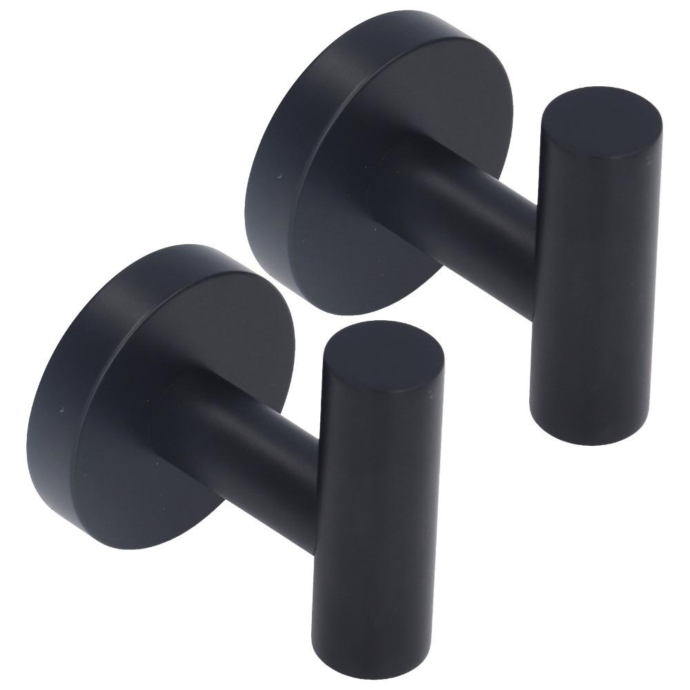 2 PCS Stainless Steel Towel Hook Compact Design Coat Hook Robe Hook  Bathroom Kitchen Garage Closet