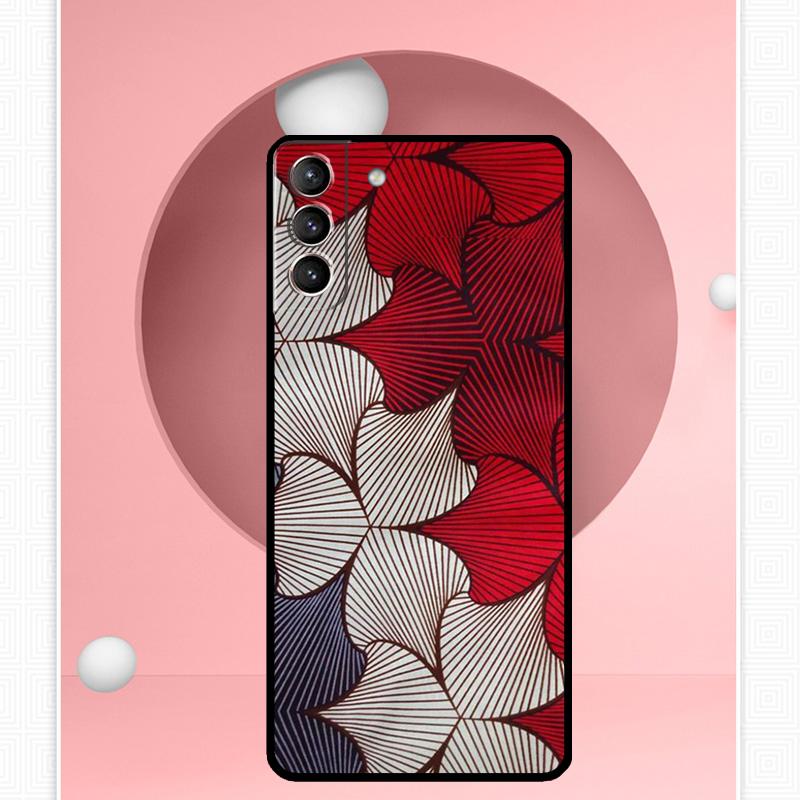 African Wax Pattern Fabric Case For Samsung Galaxy S25 Ultra S20 S21 S22 S23 S24 Plus S9 S10 S24 FE S25 FE Cover Funda