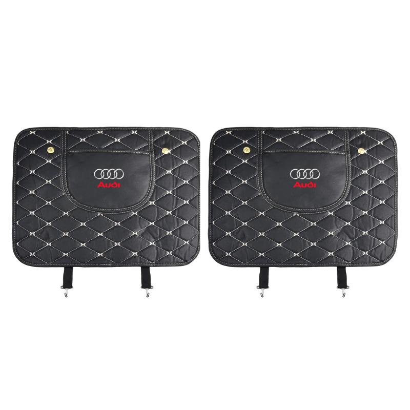 Car Seat Back Storage Protective Pad Prevent Kick Mat for Audi C5 C6 C7 A4 B6 B8 B7 A6 A3 A5 Q3 Q5 Q7 8P S3 S5 S1 S4 S2 RS3 RS4 RS5 RS6 RS8