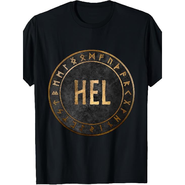 Nordic Goddess Hel Viking Runes T-Shirt Unisex T-Shirt Comfortable Perfect for Home|Outdoor|Work|Gifting (Birthdays|Valentine's Day|Mother's Day)