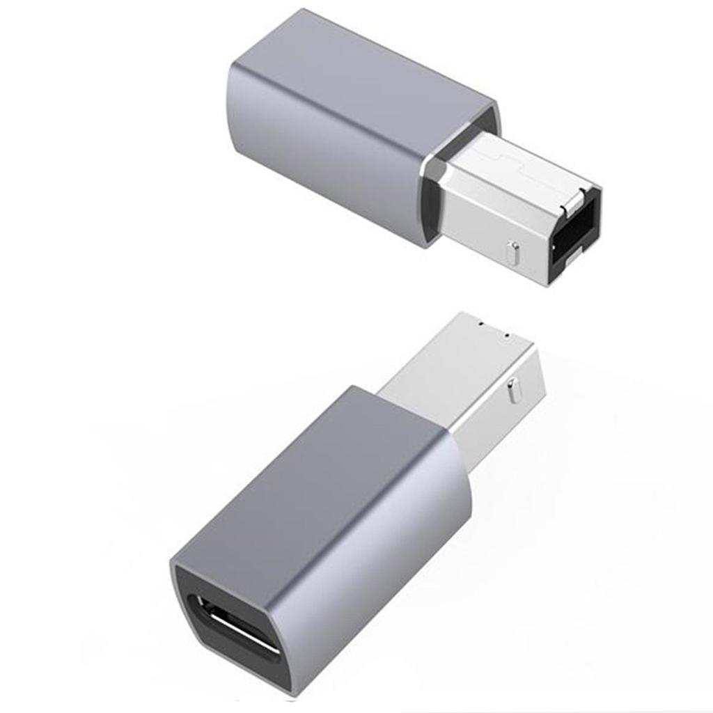 USB C Female to Printer Male Adapter USB Type C to USB B Convert Connector Support Data Sync for Printer Electric Piano