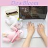 Cute Birthday Hat Prone Posture Rabbit Plush Doll Toy For Kids And Collectors