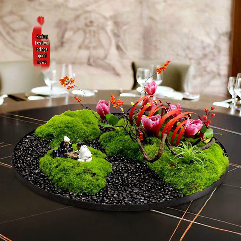 Neues chinesisches Tafelaufsatz: Kreatives künstliches Blumenlandschaftsornament