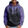 Halloween Print Men's Loose Hooded Sweatshirt