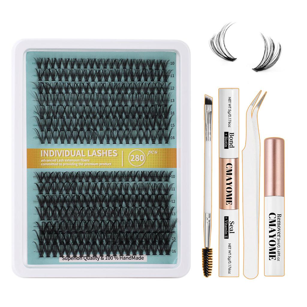 Dense D-Song Single Cluster False Eyelashes Daily Activities Diy Segmented Simulation Curled Eyelashes
