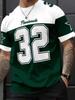 Men's Casual Summer Color Matching Digital Printing Crew Neck Short-sleeved T-shirt NB.32 Jersey Oversized Football Training