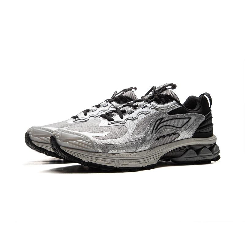 Li-Ning Fuyao 2.0 Trail Men Low Top Running Shoes Silver Grey ARXU011-4