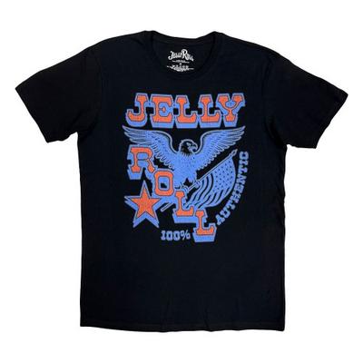 Jelly Roll Unisex Erwachsenen Adler Flaggen T-Shirt
