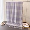 Unisex Faux Cashmere Plaid Tassel Scarf Warm Winter Fashion Accessory