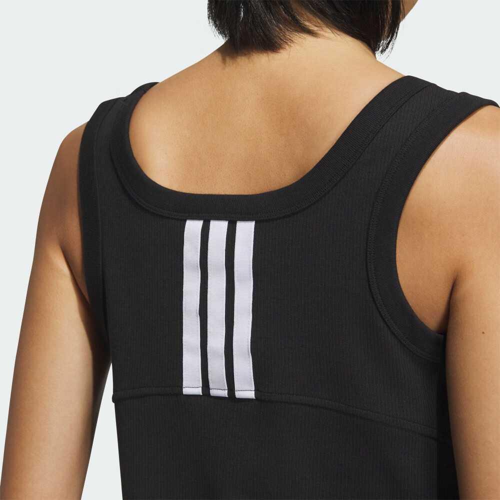 Adidas Sportswear Lifestyle Series Slim Fit Comfortable Breathable Soft Sleeveless Dress Women Dresses Black JY7651