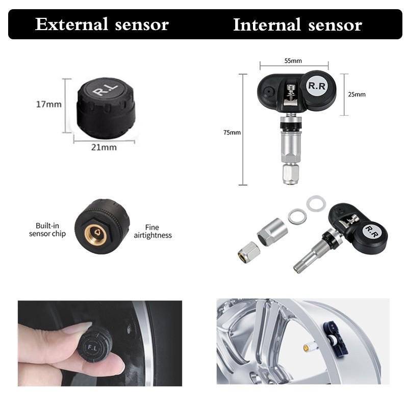 2025 Car Solar Wireless Tire Pressure Monitoring System, Built-in TPMS, High-Accuracy