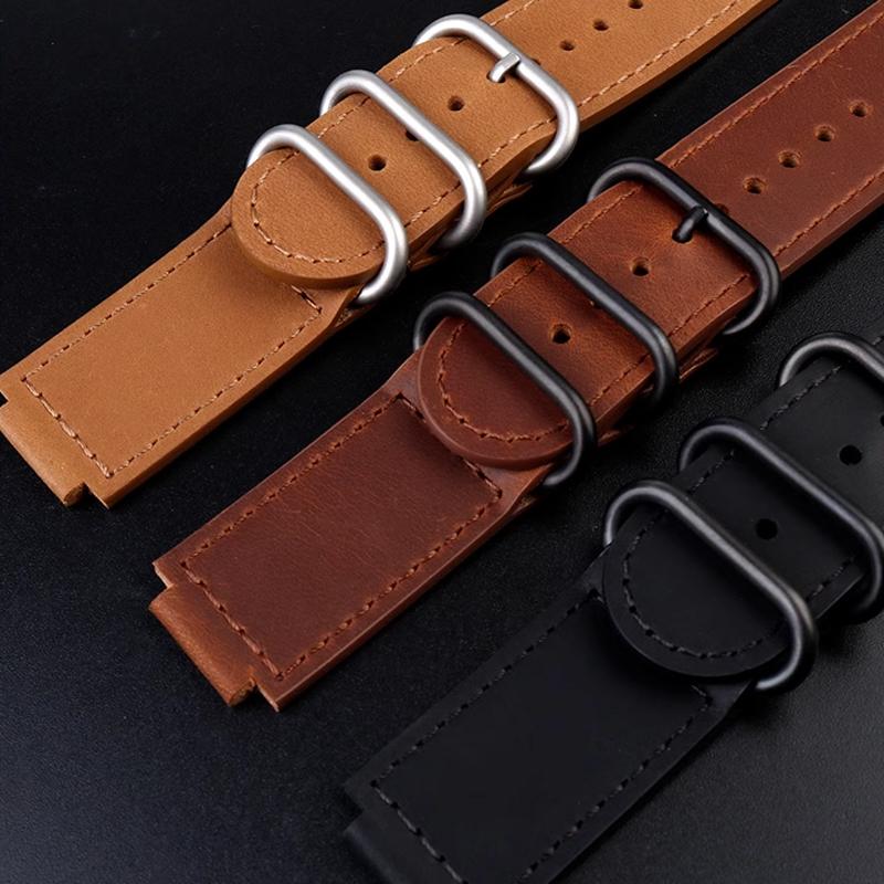 18mm Retro Echte Rindsleder Uhrenarmband Für Casio AE1200 AE1300 A158W/A168 W-216H Konvexer Anschluss Herrenarmband Schwarz Braun Blau
