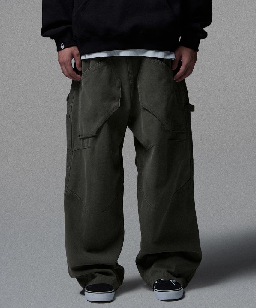NOT4NERD Oxford Fatigue Baggy Pants - Khaki