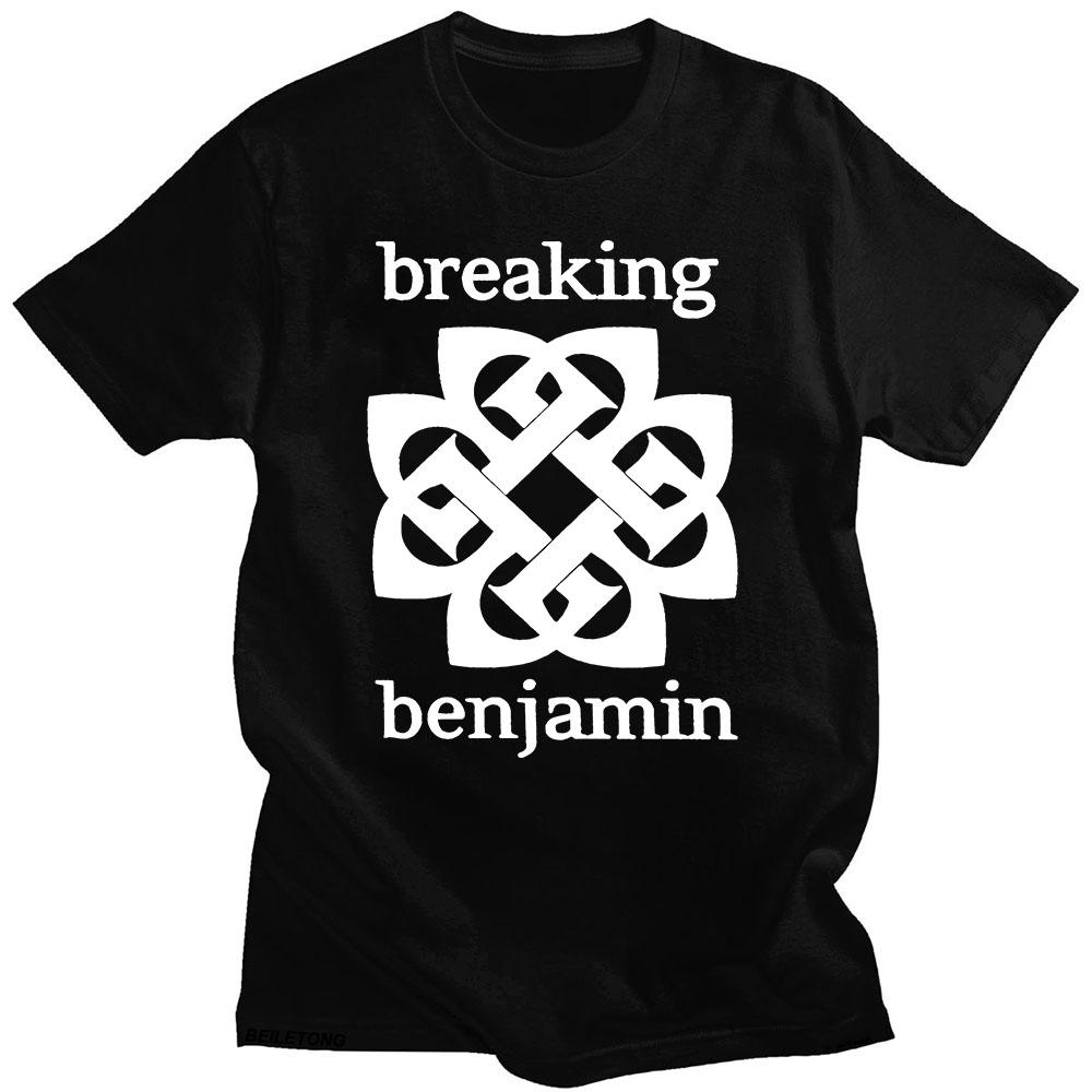 Camiseta Breaking Benjamin Estampa Gráfica Hip Hop Vintage Algodão Camiseta Manga Curta Gótica Unissex Camisetas de Alta Qualidade