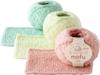 Olympus Silk Hand Knitting Medium Natural Tsumugi Color Pastel Set of 3 Yarn, Weight, (mofu) 212, Emerald, Approx. 30g, 96m,