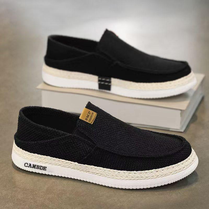 Linen Men's Cloth Shoes Fashion Soft-soled Casual Shoes Lazy Home Shoes Youth Walking Men's Shoes