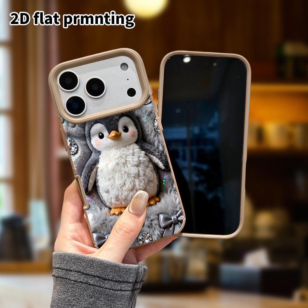 Phone Case: Lambskin 2D Flat Samsung Galaxy A34 A35 M05 M06 S20 S22 S21 FE Plus 5G Protective Case, Plush Little Penguin, Christmas and Halloween Gift