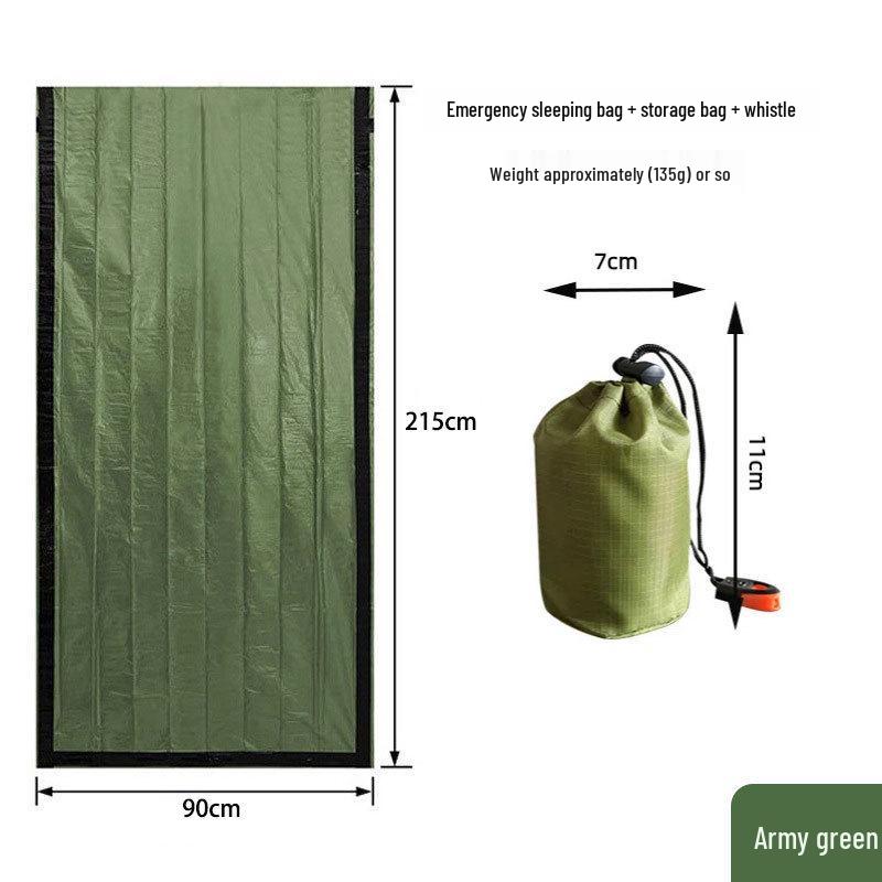 Multipurpose Outdoor Waterproof Insulated Sleeping Bag & Emergency Blanket for Hiking & Camping