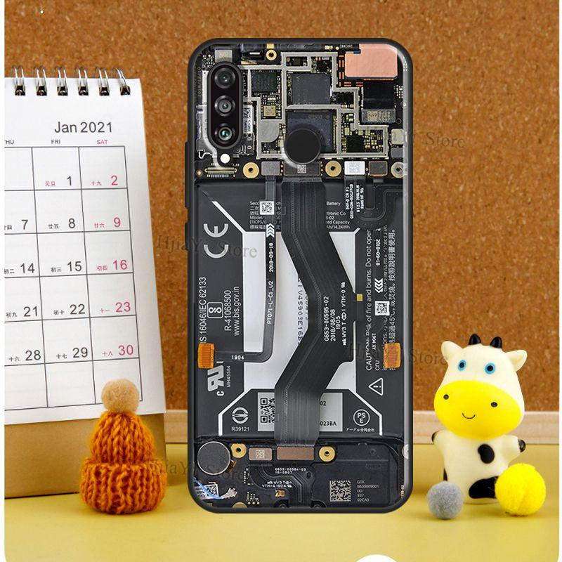 Motherboard Circuit Board Phone Case For Huawei P20 Lite P30 P40 Pro Mate 10 20 Lite P Smart 2019 2021 Back Cover