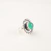 Natural Green Onyx Cab Gemstone 925 Sterling Silver Jewelry Handmade Women Ring RR-49-32