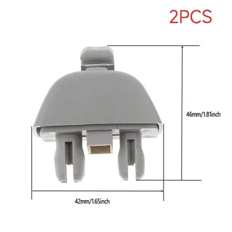 

2/10Pcs For A6 C6 Passat B7 Polo Up Citigo Rapid Seat Mii 6Rd857561Y20 6R0857561Y20 Hooks Sun Visor Hanger Clip Holder Grey 2pcs