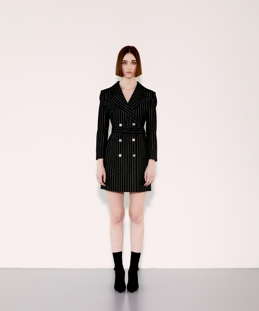 Chaenyuyog Vivi Tailored Jacket Dress [Black Gold]
