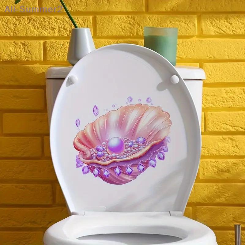 {MX} NEW Luminous Self-Adhesive Toilet Sticker Lotus Rose Toilet Seat Cover PVC Waterproof Decals Home Wall Decor