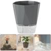 Transparent Double Layer Plastic Flower Pot Self Watering Flowerpot Cotton Rope Watering Plant Pot For Balcony Tabletop