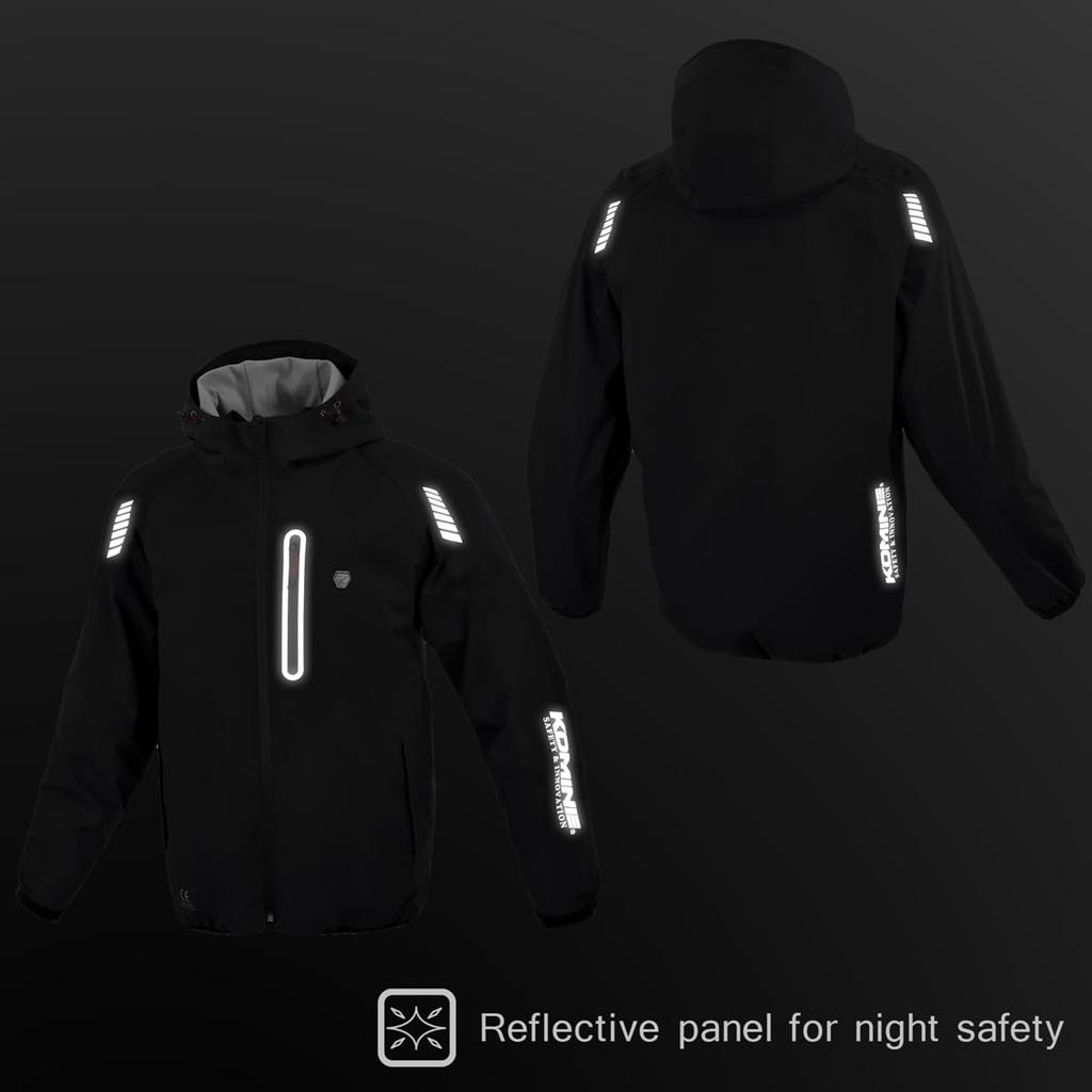 Komine Enigma Light Winter Motorcycle Jacket JK-630 Parka, Turquoise, Large, 07-630,