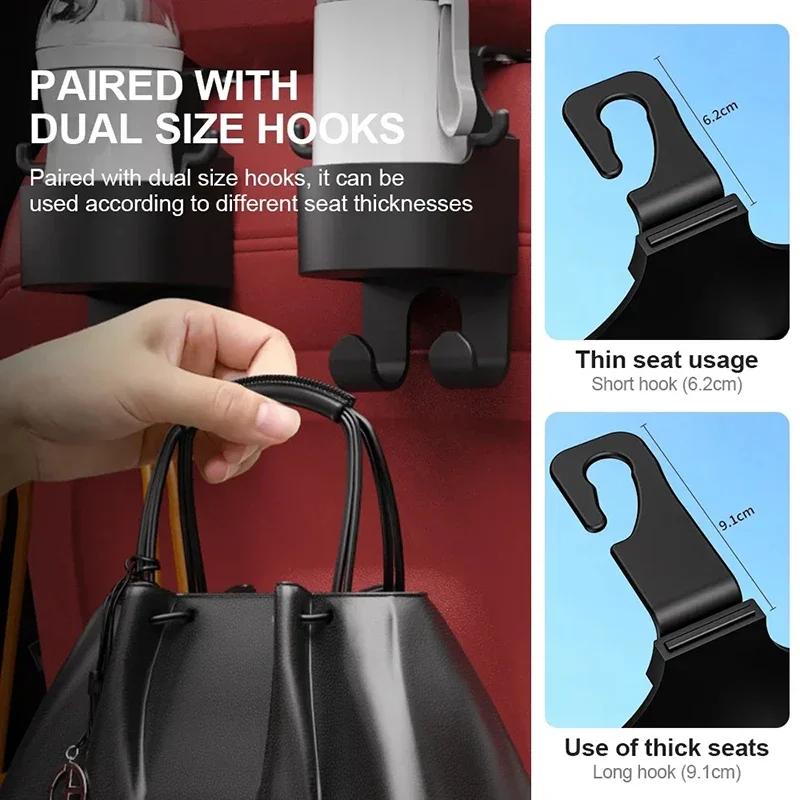 Universal Car Back Seat Cup Holder Car Seat Headrest Hook Hanger Storage Organizer Universal Auto Car Accessories
